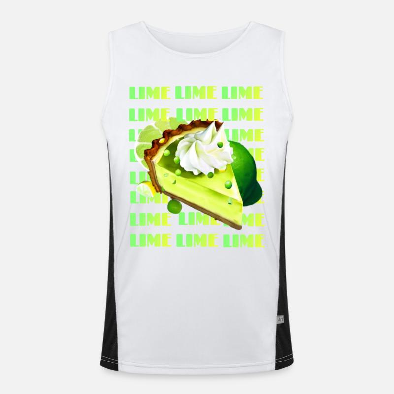 Key Lime Pie - Men's Functional Contrast Tank Top - white/black