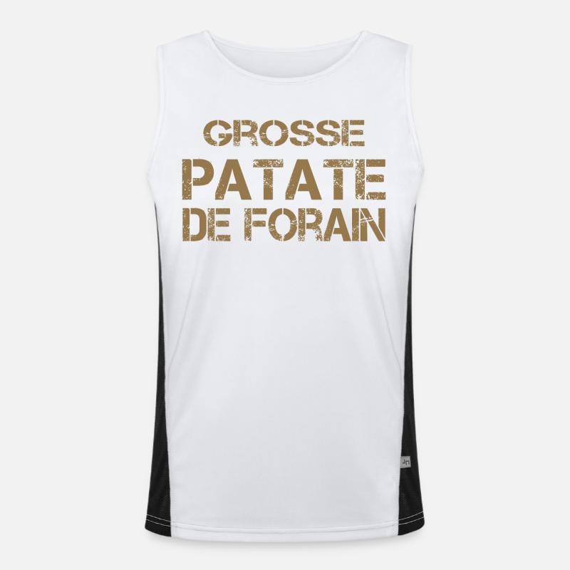 Grosse Patate de Forain ocre Débardeur respirant contrasté Homme 