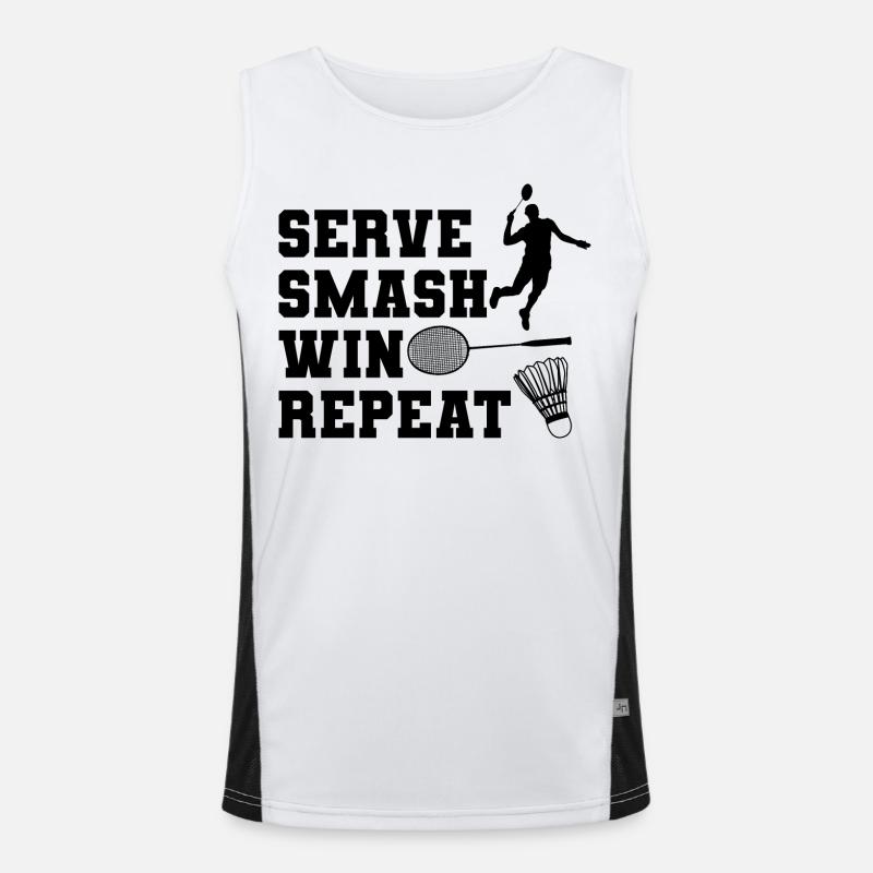 Servir Smash Win Repeat Débardeur respirant contrasté Homme 