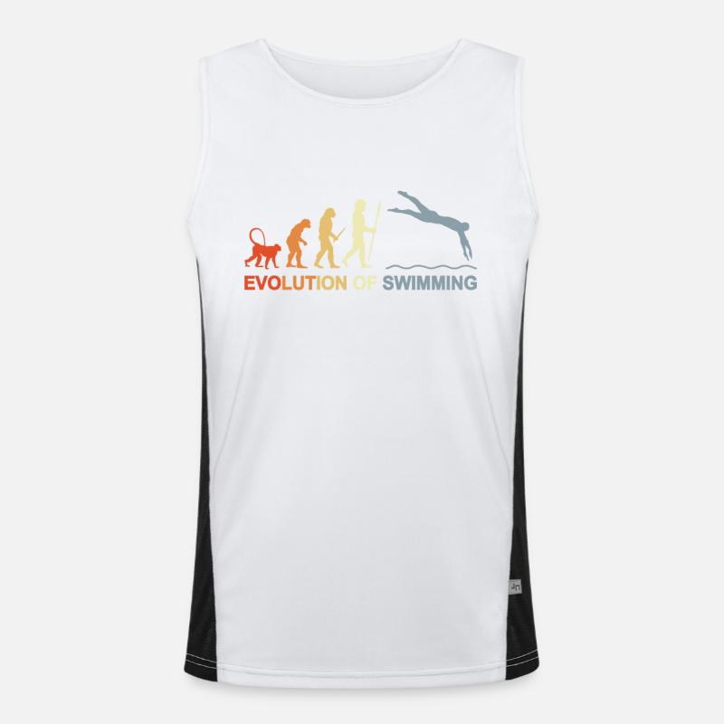 Evolution of swimming Men's Functional Contrast Tank Top 