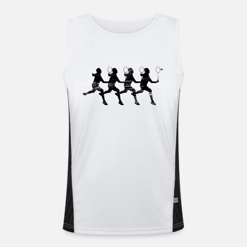 Badmintonspieler Funktionelles Kontrast-Tank Top für Männer 