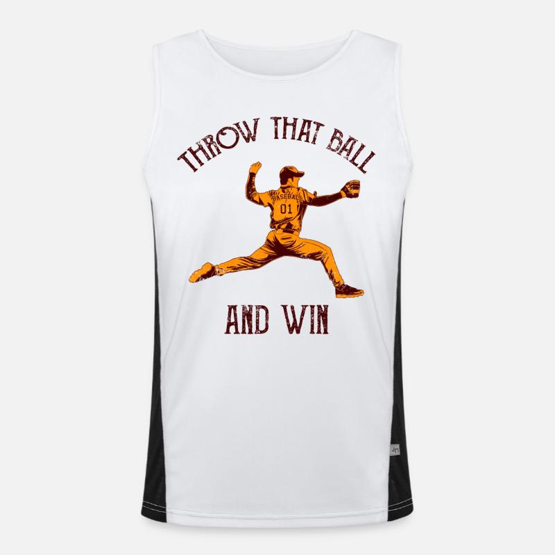 Funny pitcher Men's Functional Contrast Tank Top 