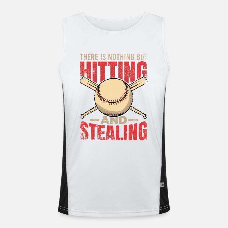 Motivierender Baseball Spruch Funktionelles Kontrast-Tank Top für Männer 