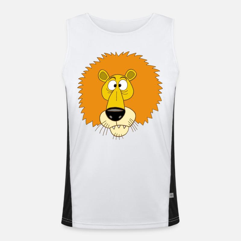 Lion that squints Men's Functional Contrast Tank Top 