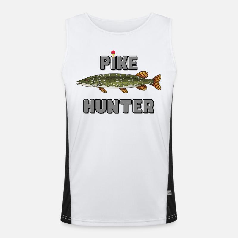 Pike Hunter – Predator-Angelhemd Funktionelles Kontrast-Tank Top für Männer 