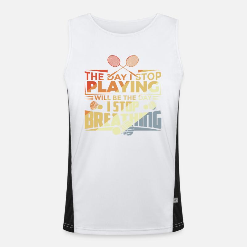 Badminton Motivation Funktionelles Kontrast-Tank Top für Männer 