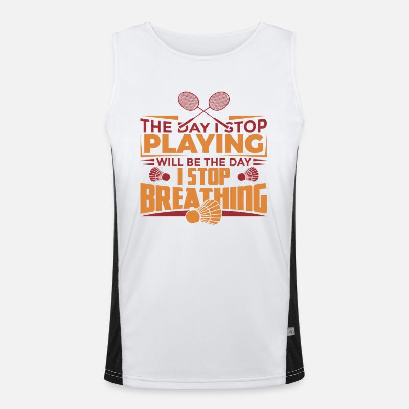 Motivation Badminton Funktionelles Kontrast-Tank Top für Männer 