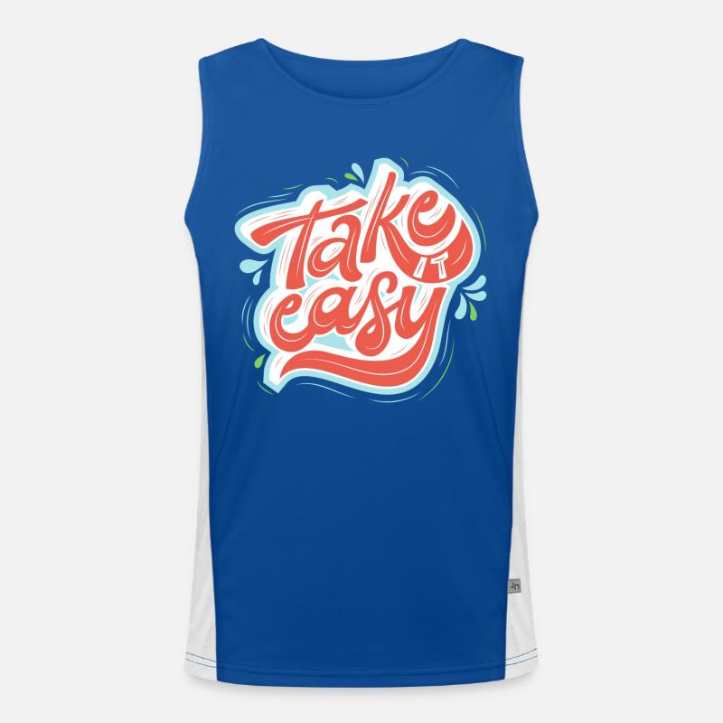 Take it easy Men's Functional Contrast Tank Top 