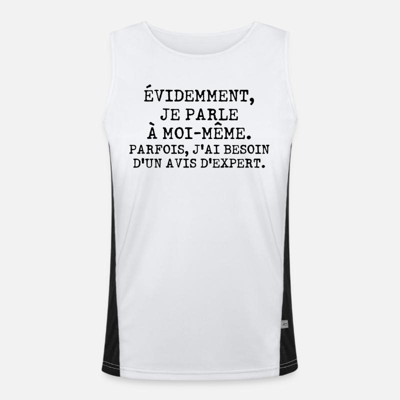 Évidemment, je parle à moi-même Débardeur respirant contrasté Homme 