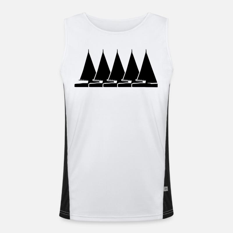 Segelboote Funktionelles Kontrast-Tank Top für Männer 