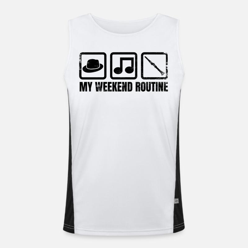 Meine Wochenendroutine Funktionelles Kontrast-Tank Top für Männer 