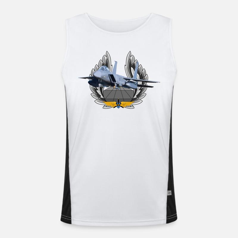 F-15 Eagle Funktionelles Kontrast-Tank Top für Männer 
