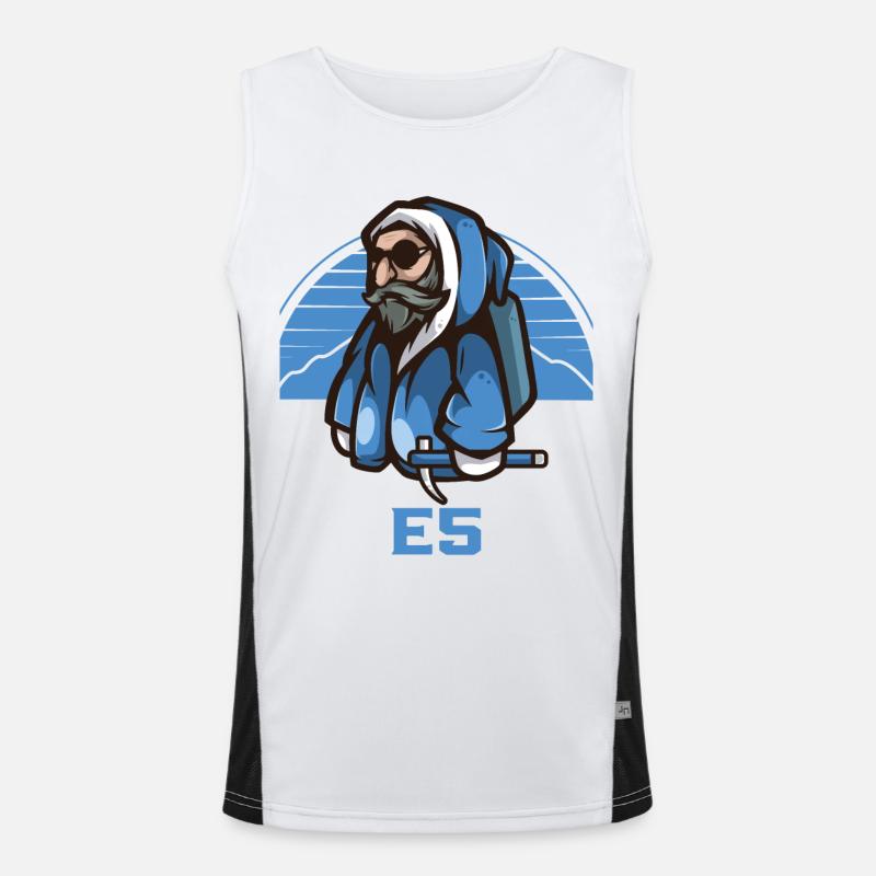 Alpenüberquerung E5 Alpenüberquerer Funktionelles Kontrast-Tank Top für Männer 