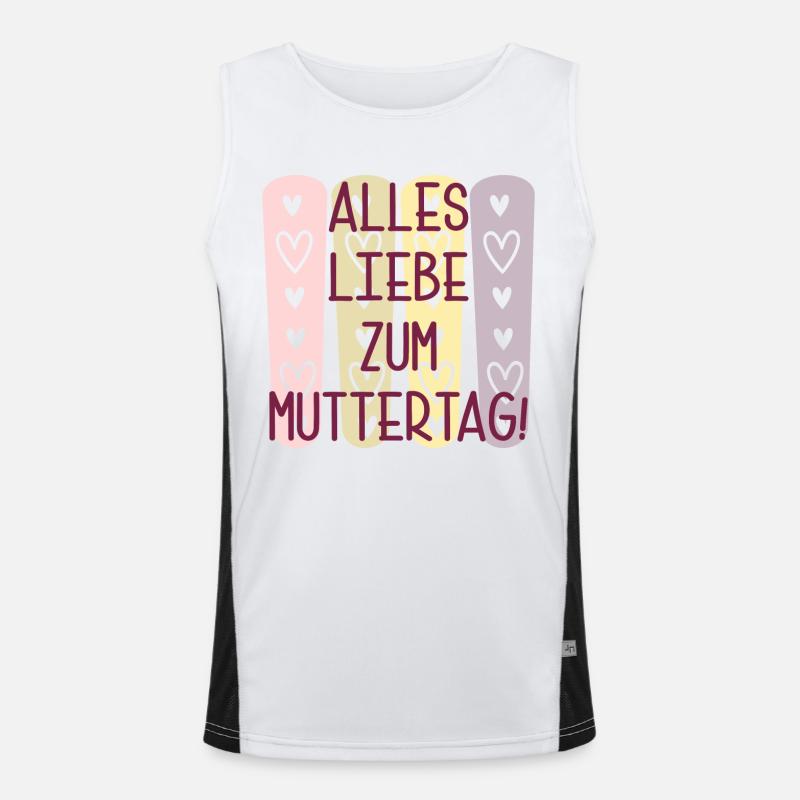 Alles Liebe zum Muttertag - MAMA Sprüche - MAMI Funktionelles Kontrast-Tank Top für Männer 