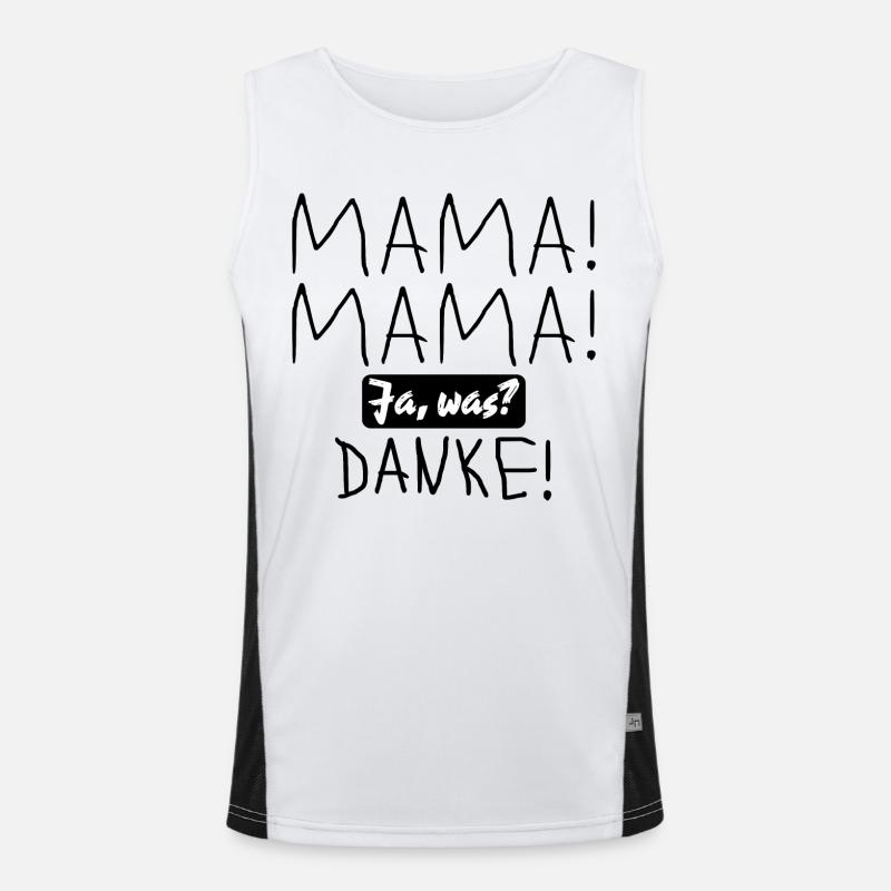 Lustige Mutter Kind Sprüche - Dankeschön MAMA Funktionelles Kontrast-Tank Top für Männer 