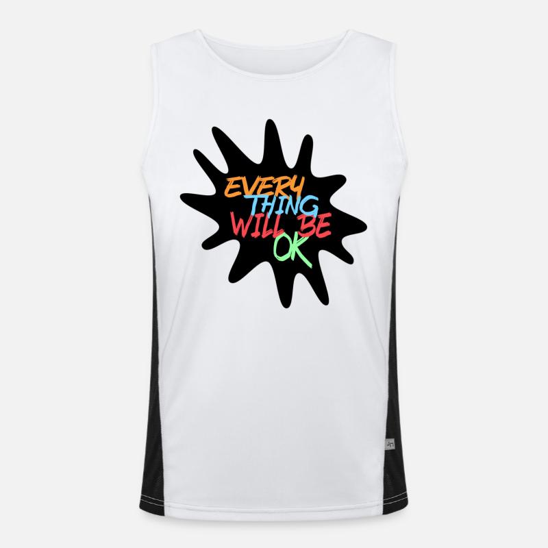 Alles wird gut! Alles wird gut # Funktionelles Kontrast-Tank Top für Männer 