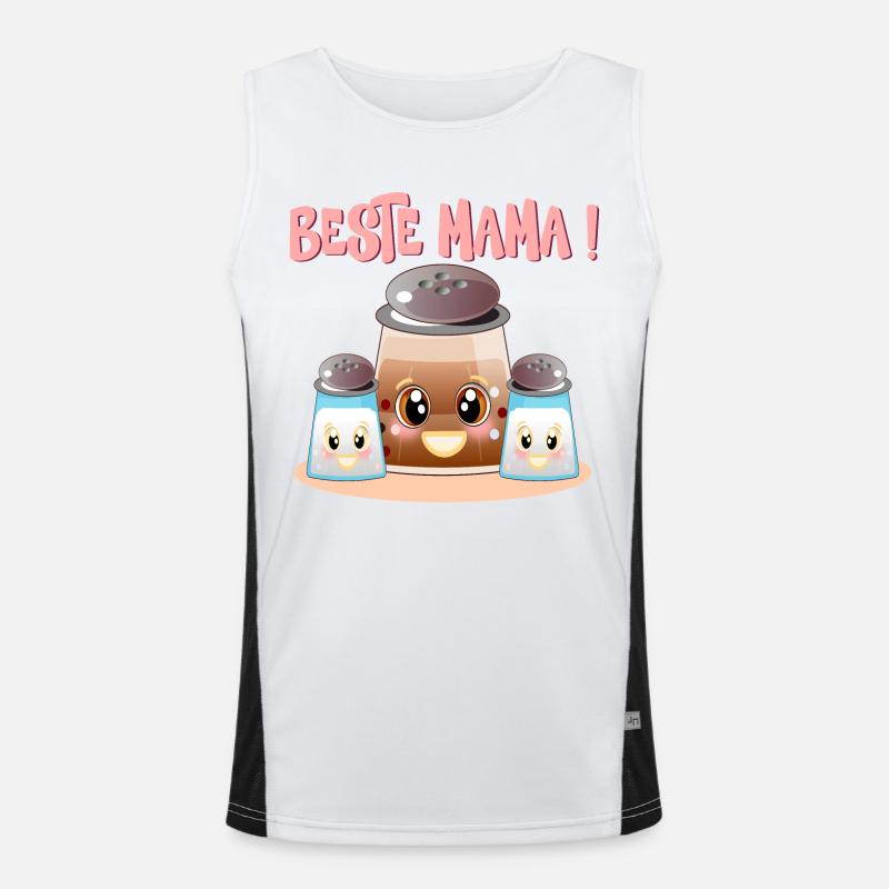 Beste Mama Muttertag - MUTTER KIND FAMILIE Funktionelles Kontrast-Tank Top für Männer 