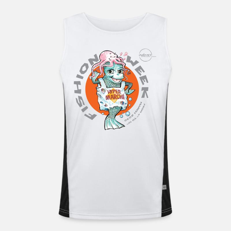 Fishion Week von . Nemo Funktionelles Kontrast-Tank Top für Männer 