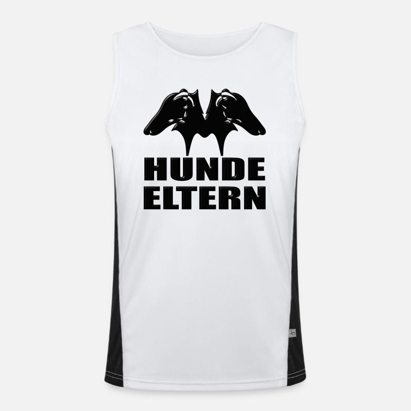 Hunde Eltern Funktionelles Kontrast-Tank Top für Männer 