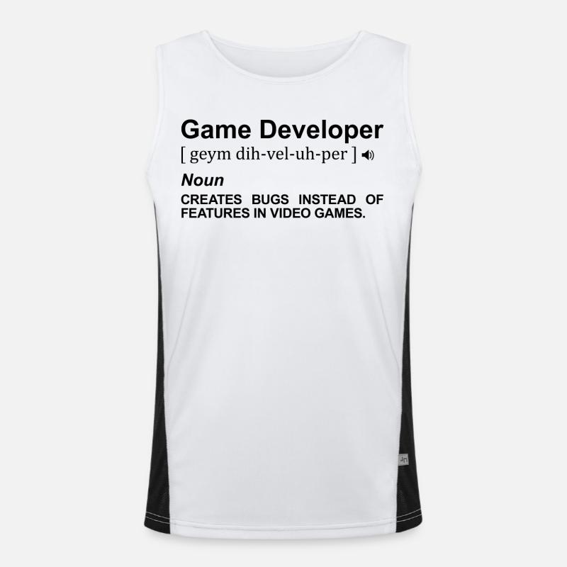 Game Developer Dictionary Men's Functional Contrast Tank Top 