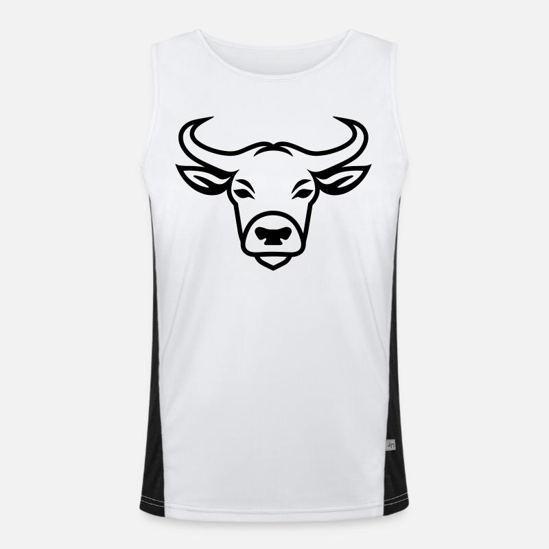 Bufalo Canotta sportiva da uomo in contrasto cromatico 