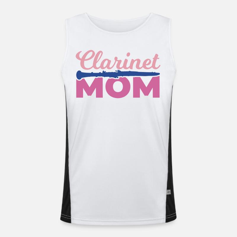 Klarinette Mama Funktionelles Kontrast-Tank Top für Männer 
