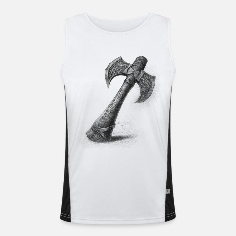 Fear the axe Wikinger Axt Funktionelles Kontrast-Tank Top für Männer 