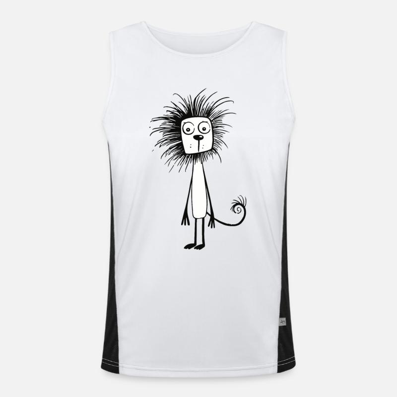 Confused lion Men's Functional Contrast Tank Top 