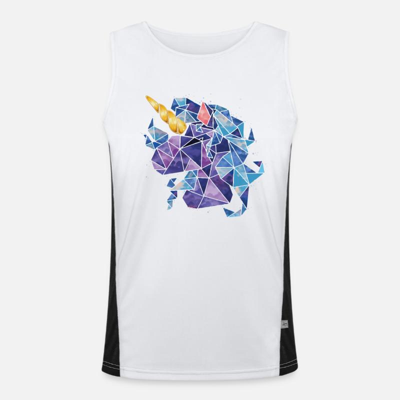 Einhorn Luna Chibi Kind Funktionelles Kontrast-Tank Top für Männer 