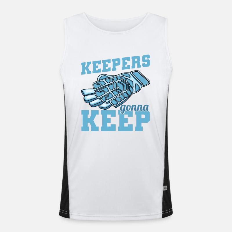 Keepers going to Keep - Men's Functional Contrast Tank Top  - white/black