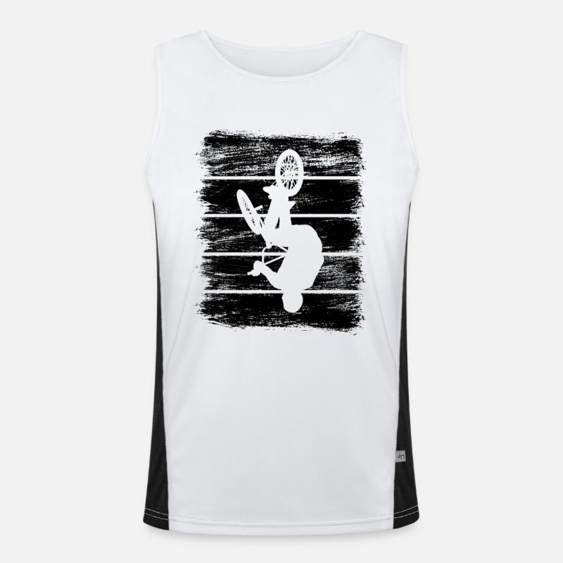 BMX Rider Sketch Men's Functional Contrast Tank Top 