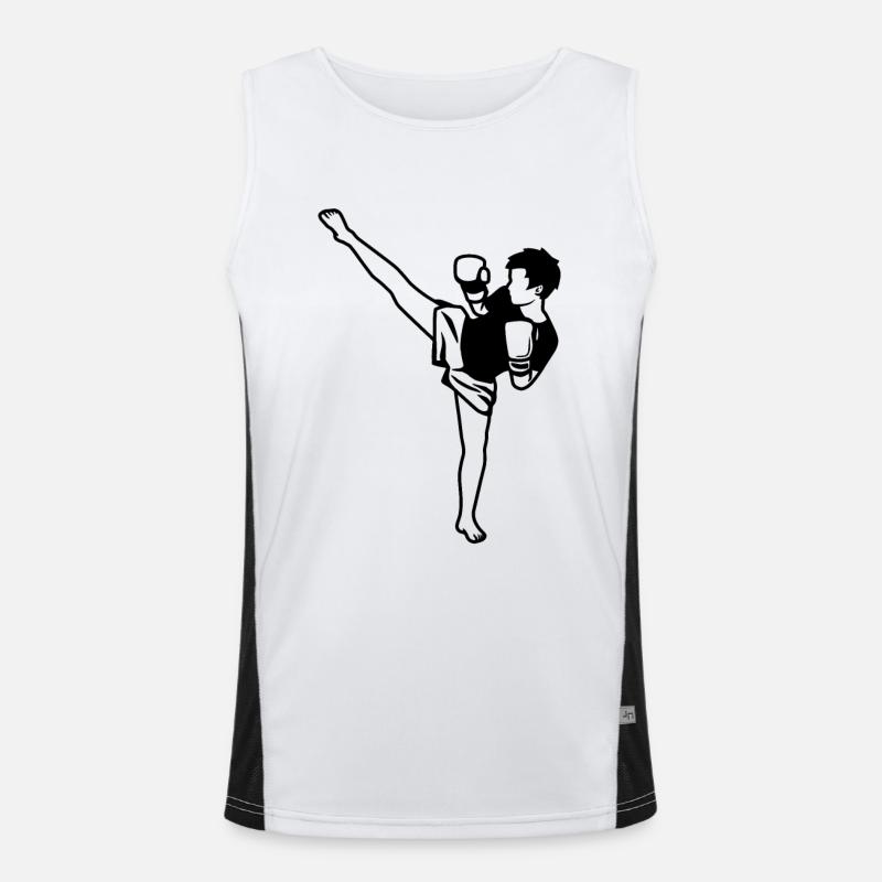 Kidboxer Kind Zeichnung Funktionelles Kontrast-Tank Top für Männer 