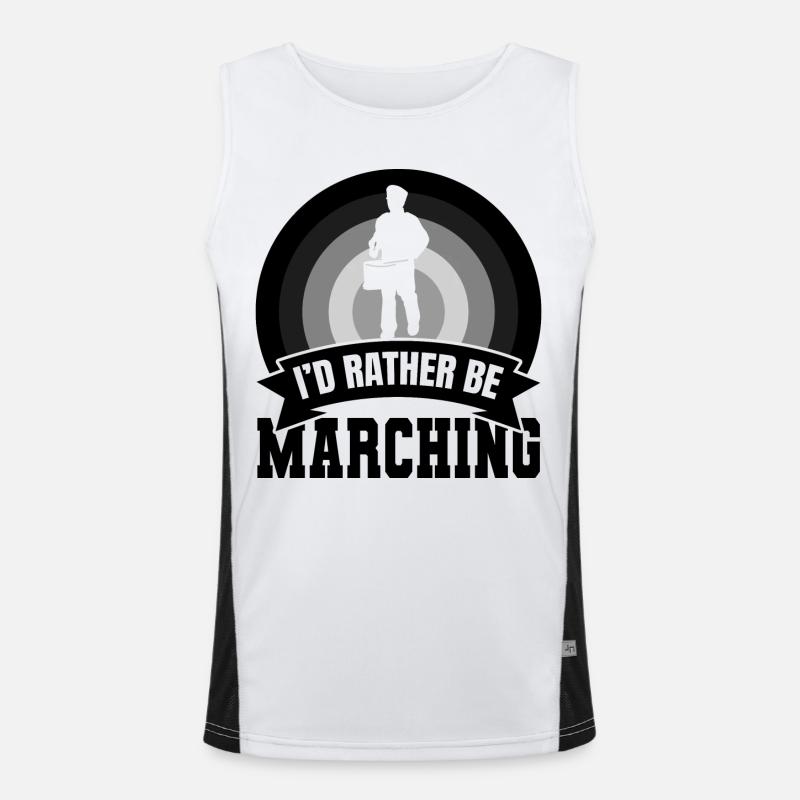I'd rather play the drum Men's Functional Contrast Tank Top 