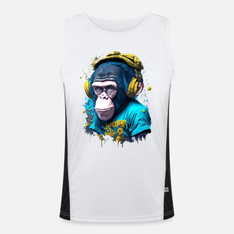 Kultiger Affe Funktionelles Kontrast-Tank Top für Männer 
