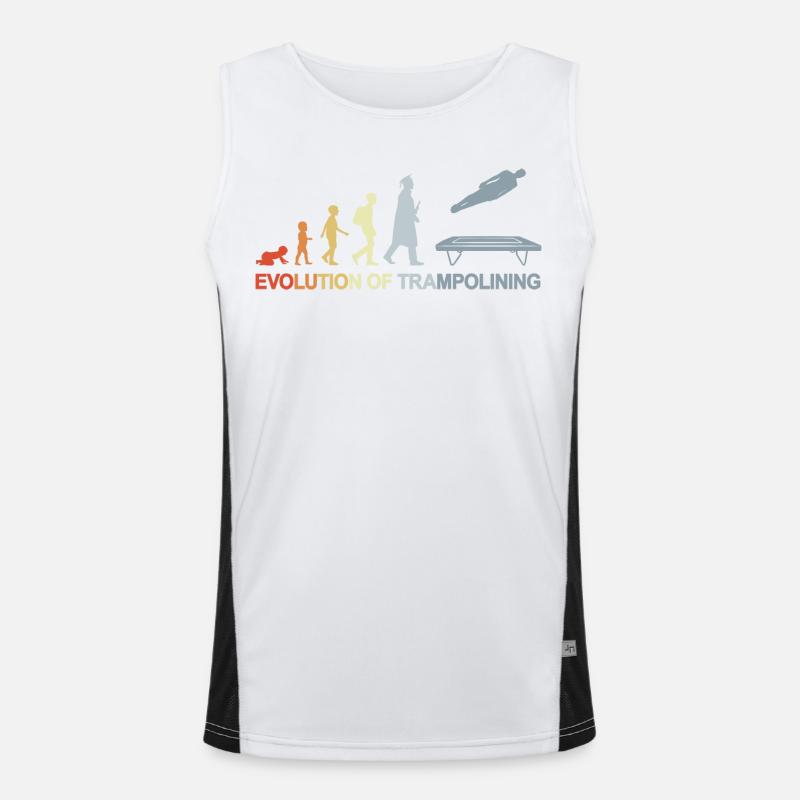 Vintage Trampoline Jumper Evolution Men's Functional Contrast Tank Top 