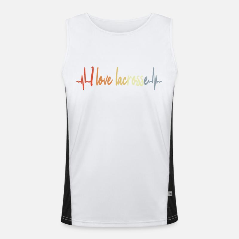 Lacrosse EKG Herzlinie Funktionelles Kontrast-Tank Top für Männer 