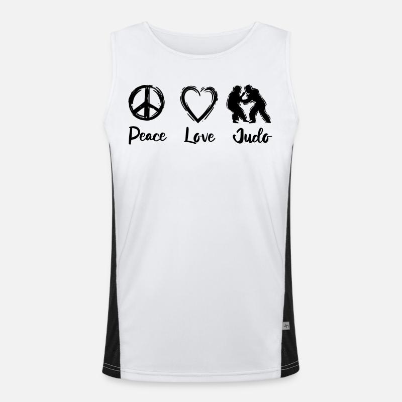 Judo Motivation Funktionelles Kontrast-Tank Top für Männer 