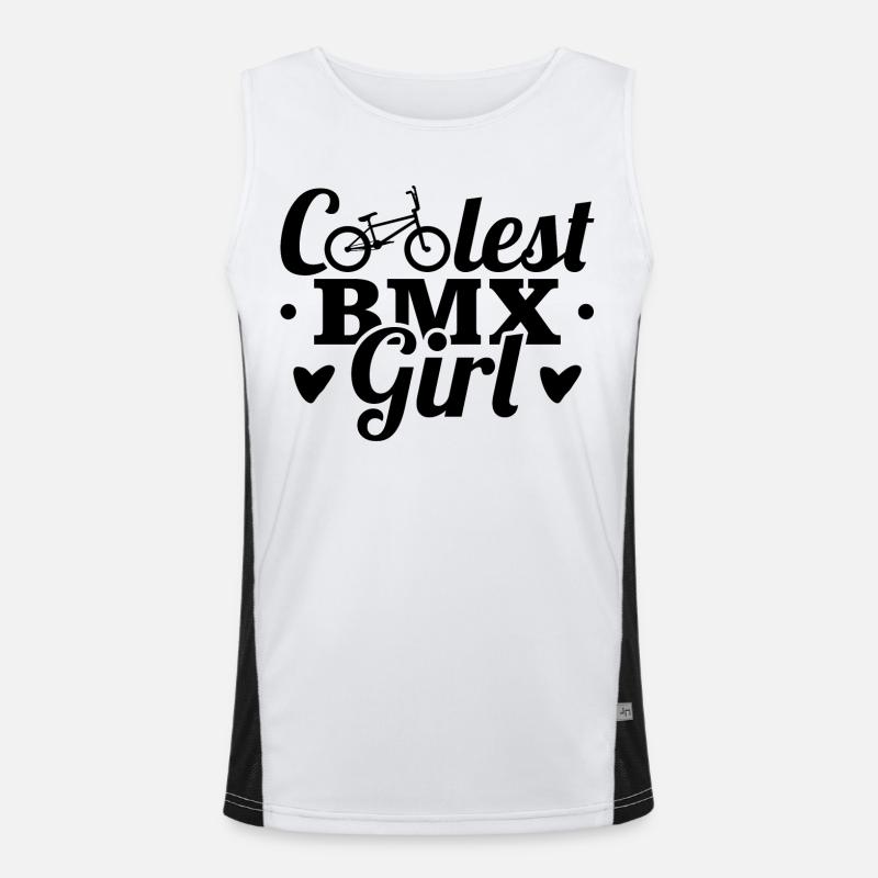 Coolstes BMX Mädchen Funktionelles Kontrast-Tank Top für Männer 
