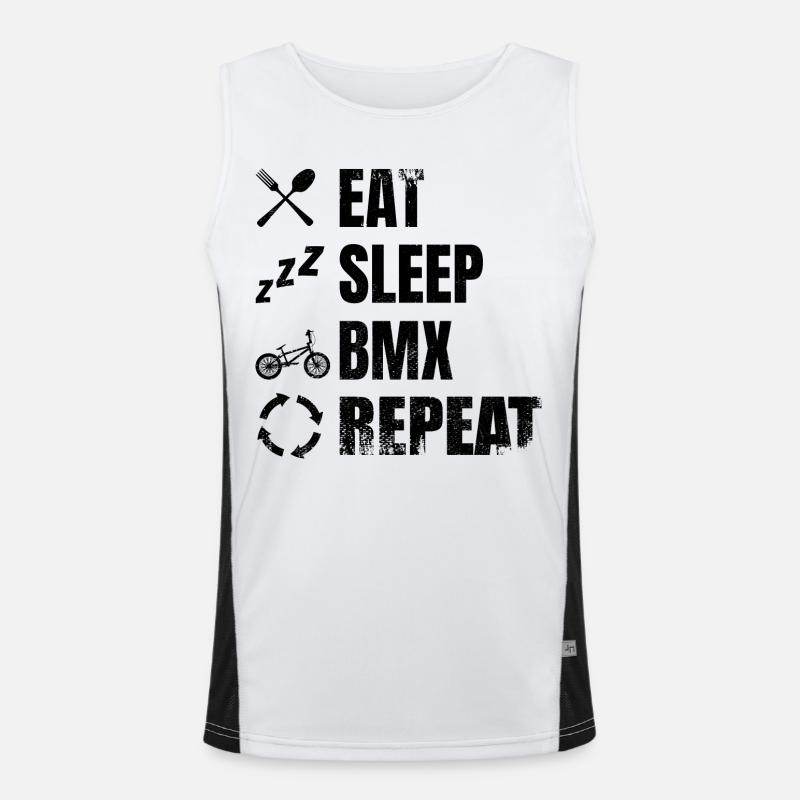 BMX Radfahrer Routine Funktionelles Kontrast-Tank Top für Männer 