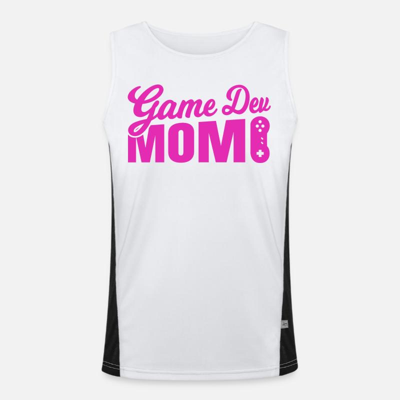 Game Developer Mother - Men's Functional Contrast Tank Top  - white/black