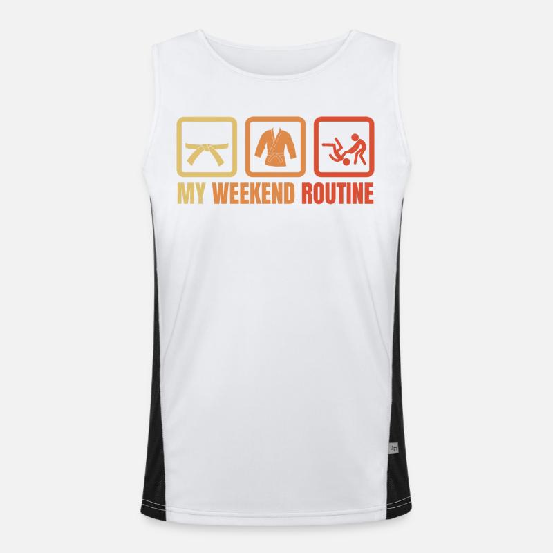 Judo Routine Funktionelles Kontrast-Tank Top für Männer 