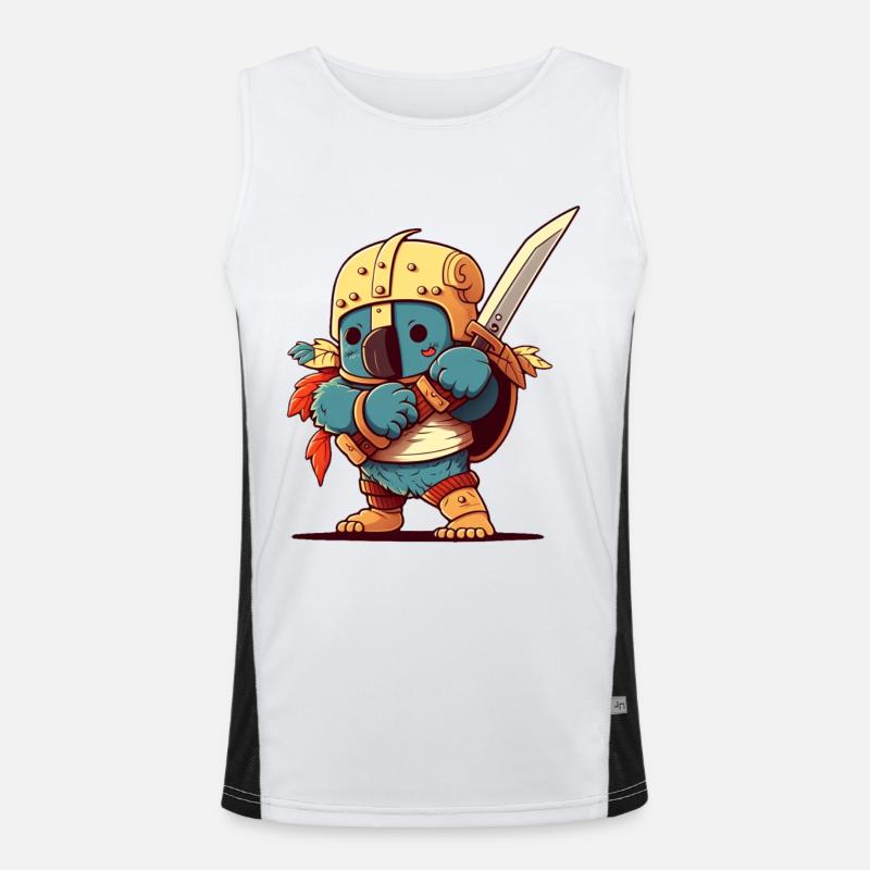 Cute Koala Knight Men's Functional Contrast Tank Top 