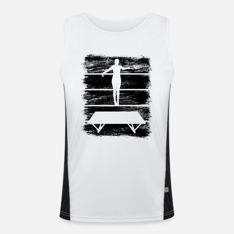 Trampolineist sketch Men's Functional Contrast Tank Top 