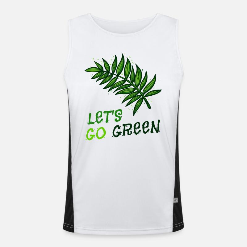 Environment Environmentalist Statement Eco-friendly Men's Functional Contrast Tank Top 