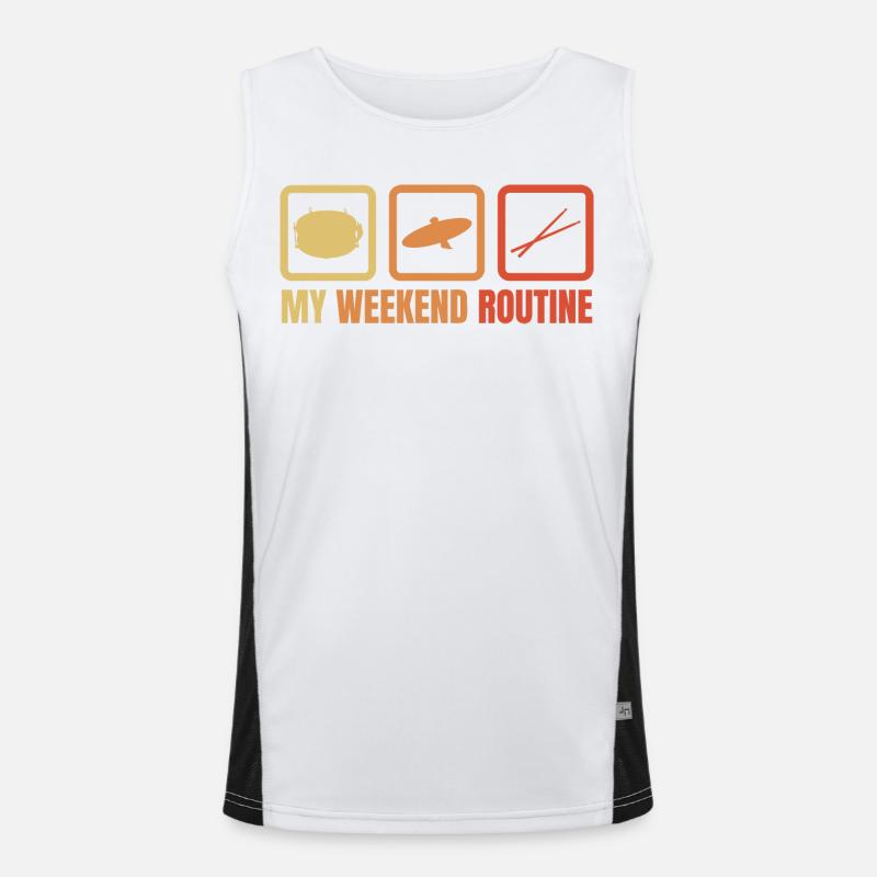 My weekend routine - Men's Functional Contrast Tank Top  - white/black