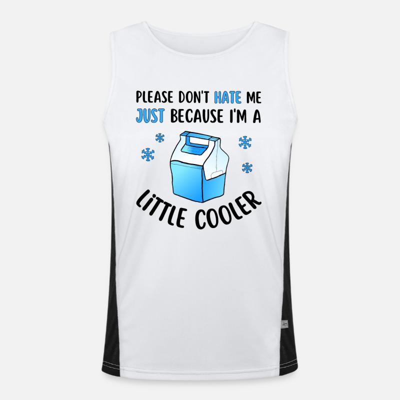 Hasse mich nicht, weil ich ein wenig cooler bin Funktionelles Kontrast-Tank Top für Männer 