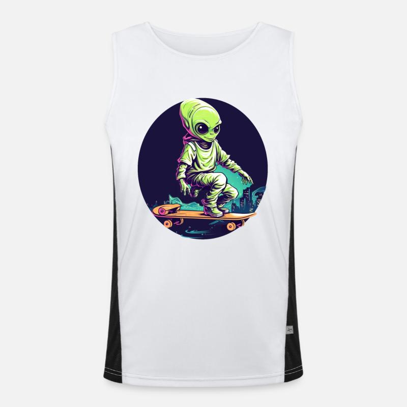Skating at night Men's Functional Contrast Tank Top 