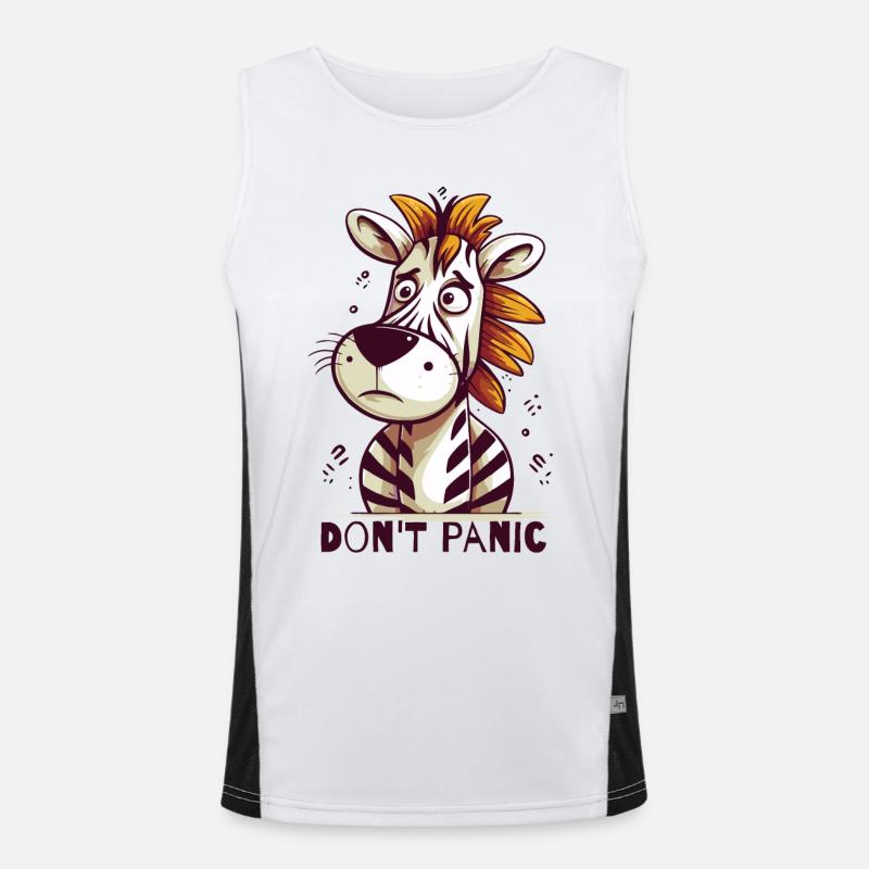 Don't panic, zebra! Men's Functional Contrast Tank Top 