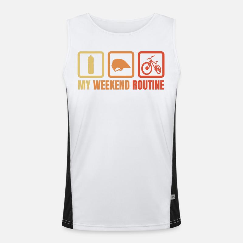 My weekend routine - Men's Functional Contrast Tank Top  - white/black