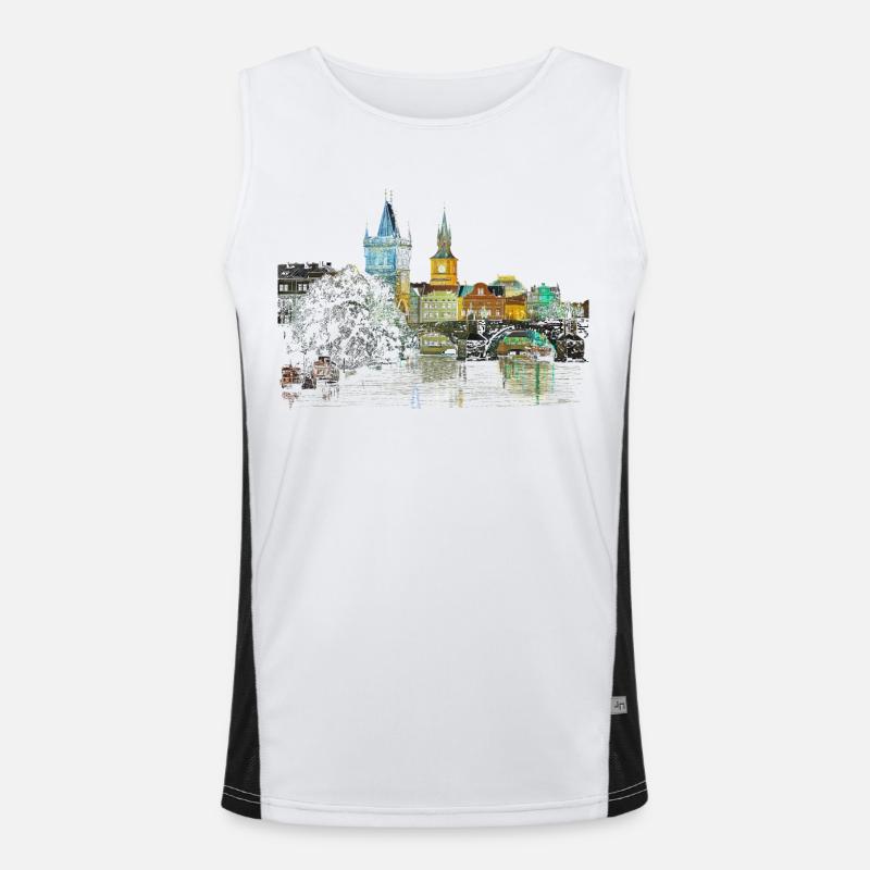 Prag Funktionelles Kontrast-Tank Top für Männer 